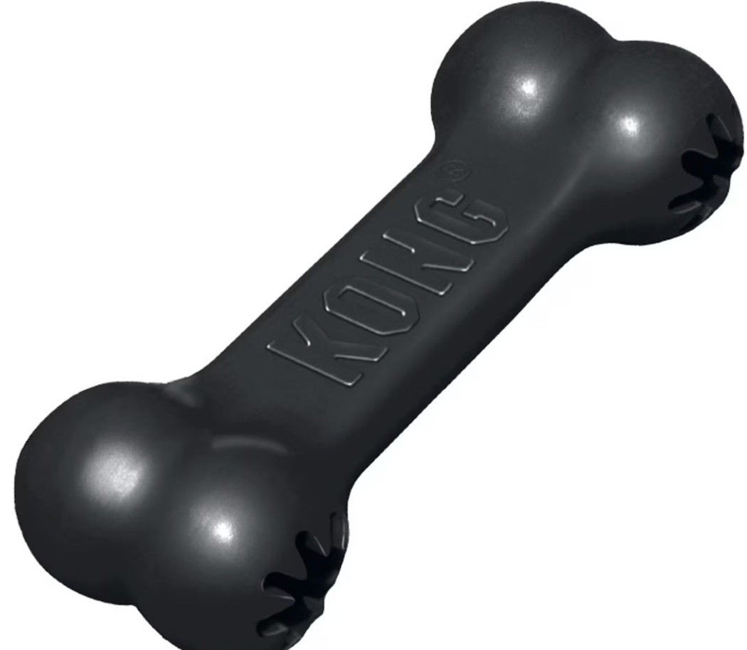 Dog toy bone black